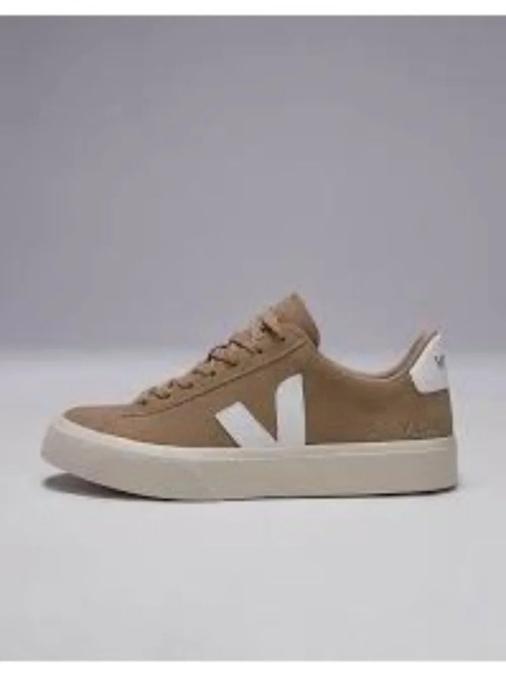 Veja Men's Campo Beige Suede Sneakers, Size 12.5